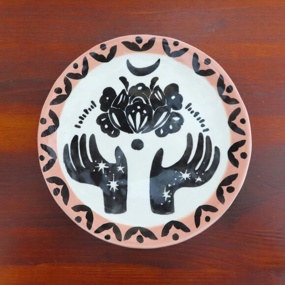 Anthropologie Be Present Collaboration Hand Dessert Plate - Picture 1 of 7